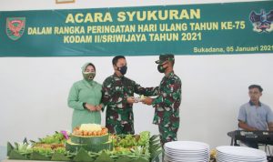 Kodim 0429/Lamtim Gelar Syukuran HUT Kodam II/Sriwijaya