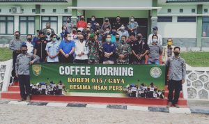 HUT Dispenad Ke- 70, Danrem 045/Garuda Cofee Morning bersama Insan Pers 