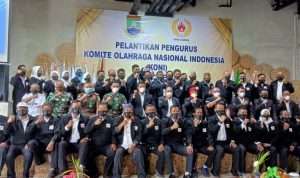 Pengurus KONI Kota Cilegon Masa Bakti 2021-2025 Dilantik Lansung Brigjen (Purn) Rumiah Kartodirejo