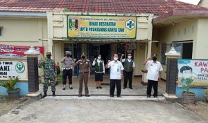 Babinsa Koramil Labuhan Maringgai Kodim 0429/Lamtim Monitoring Vaksinasi Tenaga Kesehatan