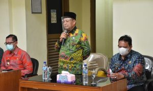 Sertijab Disdik Lamtim dari Plt Syahmin Saleh ke Plt Masran Bupati Dawam Berikan Sambutan