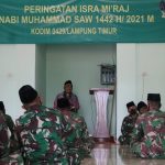 Peringatan Isra’ Mi’raj Nabi Muhammad SAW 1442 H/2021 M Kodim 0429/Lamtim Pedomani Protkes