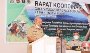 Rapat Koordinasi Gugus Tugas Reforma Agraria Jeneponto, Bupati Harapkan Ini