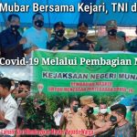 Bentuk Keseriusan Cegah Penyebaran Covid-19 – Pemda Mubar Bersama Kejari, TNI dan Polri Membagikan Masker Kepada Warga