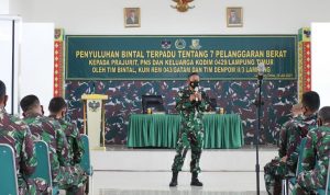 Guna Wujudkan Profisional dalam Kedisiplinan Kodim 0429/Lamtim Gelar Penyuluhan Bintal Terpadu