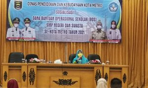 Disdik Kota Metro Gelar Sosialisasi Bos Tingkat SMPN se-Kota Metro