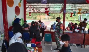 Polsek Pasangkayu Gelar Vaksinasi Pertama dan Kedua Bekerjasama dengan PT Mamuang