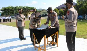 Kapolres Jeneponto Serah Terima Dua Pejabat Utama, Kasat Reskrim Dijabat AKP Hambali