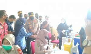 Wakapolda Sulsel Pantau Pelaksanaan Vaksinasi di Jeneponto, Bupati: Masyarakat Perlihatkan Antusiasnya Mengikuti vaksin