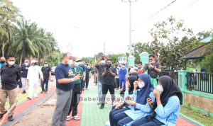 Baru Selesai Dibangun Trotoar Pedestrian Depan SMA Negeri 1 Pemali, Gubernur : Manfaatkan dan Rawatlah