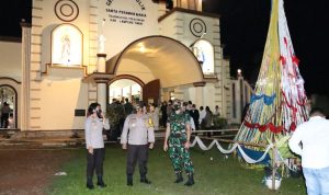 Pastikan Lamtim Aman Saat Natal, Dandim Bersama Kapolres dan Bupati Pantau Sejumlah Gereja