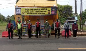 Pos Pengamanan Natal dan Tahun Baru, Polsek Malingping Polres Lebak siagakan Personel Gabungan