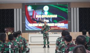 Danrem 045/Garuda Jaya Brigjen TNI M Jangkung Widyanto, Berikan Pengarahan pada Prajurit dan Makorem