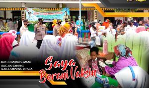 Polres Lampung Utara launching Vaksinasi Merdeka Anak untuk Usia 6 Sampai 11 Tahun