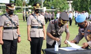 Jabatan Kabagren Polres Lampung Utara dan Kapolsek Bukit Kemuning Diserah Terimakan