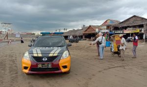 Polsek Malingping Imbau Pengunjung di Pantai Bagedur Terapkan Prokes