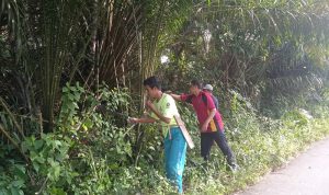 Bhabinkamtibmas Desa Paya Benua Ajak Masyarakat Gotong Royong