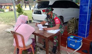 Anggota Koramil 2307/Ciwandan Giat Puan Ter Pendataan