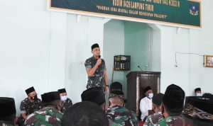 Dandim 0429/Lamtim Berikan Sambutan Peringatan Isra Mi’raj Nabi Muhammad SAW Tahun 1443 H