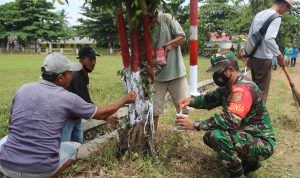 Persiapan Pembentukan Kampung Pancasila, Koramil 429-06/Purbolinggo Gotong Royong Bersama Masyarakat