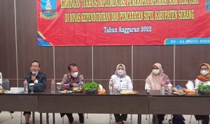 Disdukcapil Kabupaten Serang Adakan Bimbingan Teknis Implementasi Penerapan Aplikasi Siak Terpusat.