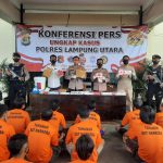 Ops Antik Kraktau 2022, Polres Lampung Utara Amankan 25 Tersangka Narkoba