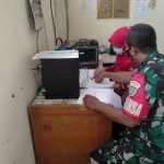 Anggota Koramil 2307/Ciwandan Giat Puan Ter Pendataan Terkonfirmasi Covid 19