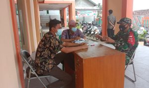 Anggota Koramil 2307/Ciwandan Giat Puan Ter Pendataan Terkonfirmasi Covid 19