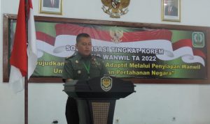 Korem 064/MY Gelar Sosialisasi Bidang Wanwil TA 2022