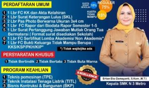 SMKN 3 Metro Siapkan 525 Kouta PPDB dari 9 Jurusan