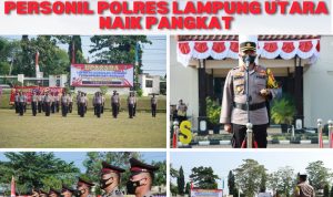 Hari Bhayangkara ke-76, 31 Personel Polres Lampung Utara Naik Pangkat