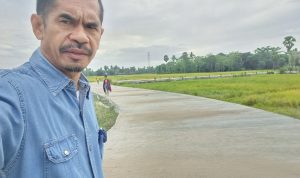 Akhir Pekan, Kabag Prokopim Pantau Pengerjaan Jalan Beton di Panjarungan Polut