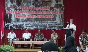 Drs Iskandar  PD.XXIX GM FKPPI Babel Membuka Seminar FGD Antisipasi Cyber Crime