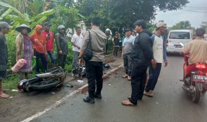 Gercep, Personil Polsek Malingping Lebak Datangi TKP Laka Lantas di Cilangkahan