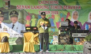 Bupati Dawam Launchingkan Senam Lampung Timur Berjaya Tahun 2022