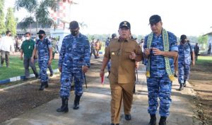 Gubernur Lampung Arinal Djunaidi Mendampingi Kepala Staf TNI AU Saksikan Latihan Matra Udara II Jalak Sakti Koopsud I