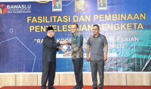 Bawaslu Jeneponto Juara 1 Dalam Kategori Adjudikasi, Penyelesaian Sengketa Pemilu 2019.