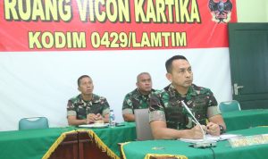 Dandim 0429/Lamtim Ikuti Entry Briefing Progjagar Kodam ll /Swj Secara Virtual