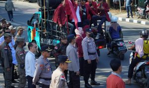 Polres Lampung Utara Amankan Aksi Damai IMM Menolak Kenaikan BBM