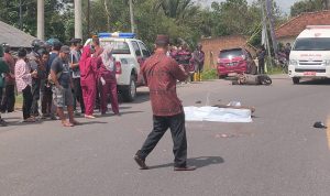 Kecelakaan Maut Motor Vs Mobil Ditikungan Jalan Raya Puput Basel, 1 Orang Meninggal