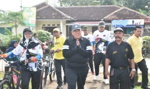 Wabup Lamtim Aswar Hadi Pimpin Gebyar Gowes Sepeda Sehat HUT PORDAS ke-30 di Kecamatan Batanghari