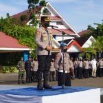 Libatkan Personil Brimob,Kapolres Maros Pimpin Apel Pergeseran Pasukan Dan Pengawalan Logistik Pilkades