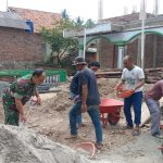 Babinsa Koramil 2307/Ciwandan, Karbak Gotong Royong Pembangunan Masjid