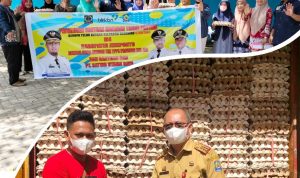 Dinas PP dan KB Jeneponto Serahkan Bantuan Telur Kepada Sasaran Keluarga Resiko Stunting