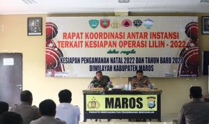 Jamin Keamanan Pelaksanaan Natal Dan Tahun Baru,Polres Maros Gelar Rakor Lintas Instansi