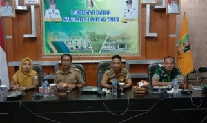 Wakili Dandim, Danramil 05/Sukadana Hadiri Zoom Meeting Pembahasan Inflasi