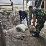 Babinsa Koramil 2307/Ciwandan, Karbak Gotong Royong Pembangunan Masjid