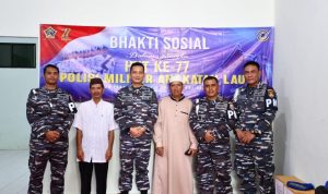 PERINGATI HUT POMAL KE-77, LANAL BANGKA BELITUNG LAKSANAKAN BHAKTI SOSIAL