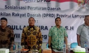 Abdullah Sura Jaya Anggota DPRD Prov Lampung Gelar Sosperda di Kampung Banten