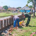 Babinsa Koramil 2307/Ciwandan, Karbak Pembangunan Pagar Makam